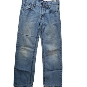 Old Navy Kids Boys Straight Fit Light Wash Denim Jeans Size 8R